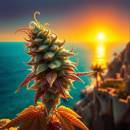 Strain art for Acapulco Gold: an illustration, not a photo of the product