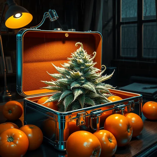 Strain art for Agent Orange: an illustration, not a photo of the product