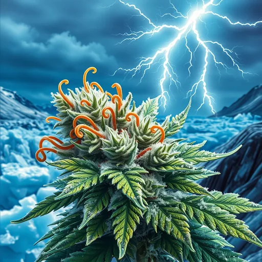 Strain art for Alaskan Thunder Fuck: an illustration, not a photo of the product