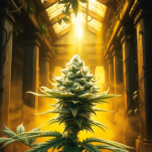 Strain art for Amnesia Haze: an illustration, not a photo of the product