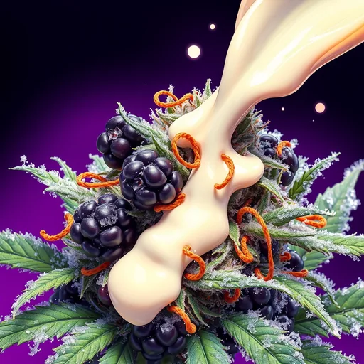 Strain art for Blackberry Cream: an illustration, not a photo of the product