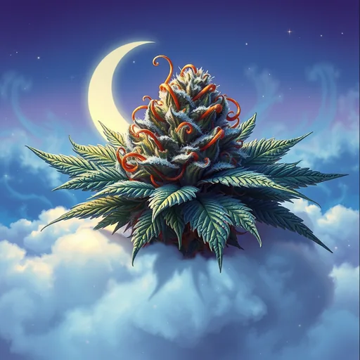 Strain art for Blue Dream: an illustration, not a photo of the product