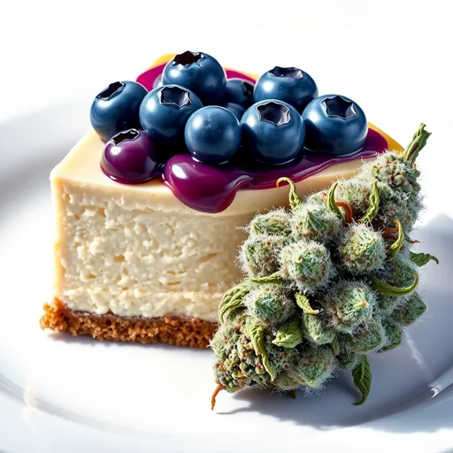 Strain art for Blueberry Cheesecake: an illustration, not a photo of the product