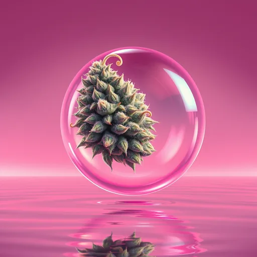 Strain art for Bubble Gum: an illustration, not a photo of the product