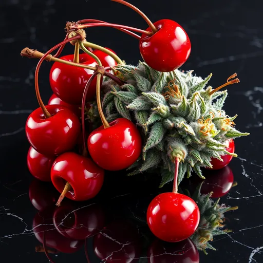 Strain art for Cherry OG: an illustration, not a photo of the product