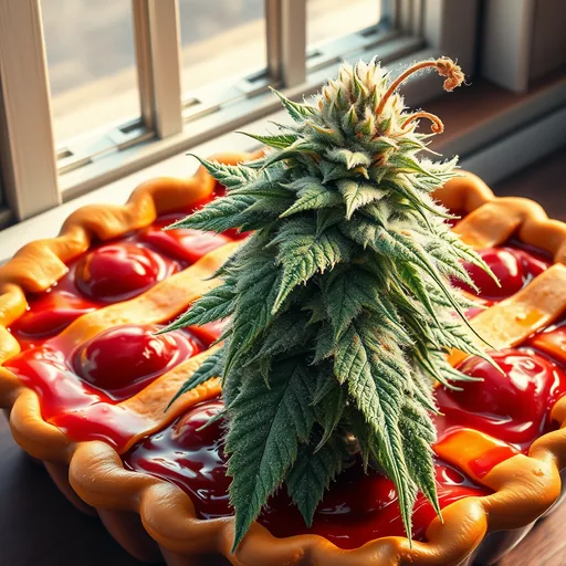 Strain art for Cherry Pie: an illustration, not a photo of the product