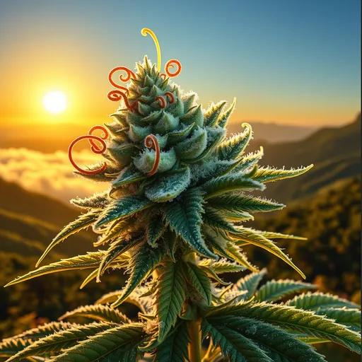 Strain art for Colombian Gold: an illustration, not a photo of the product