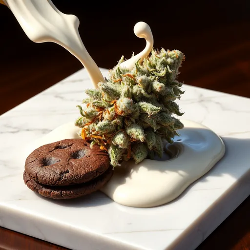 Strain art for Cookies and Cream: an illustration, not a photo of the product