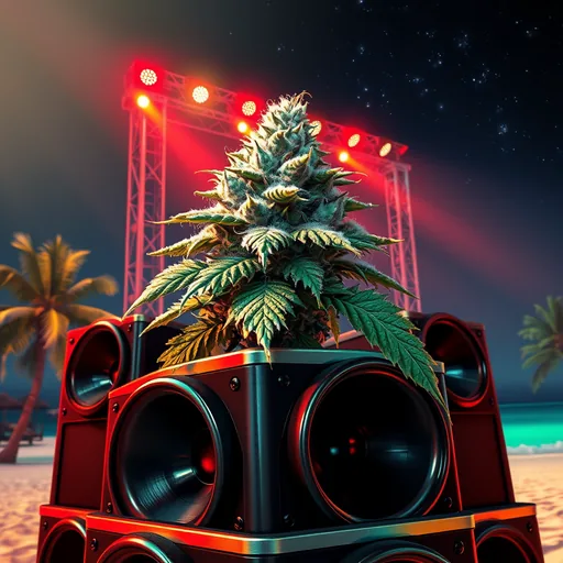 Strain art for Dancehall: an illustration, not a photo of the product