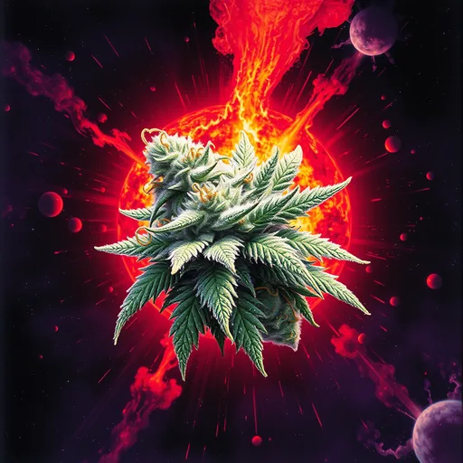 Strain art for Death Star: an illustration, not a photo of the product
