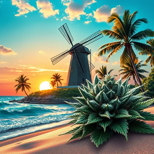Strain art for Dutch Hawaiian: an illustration, not a photo of the product