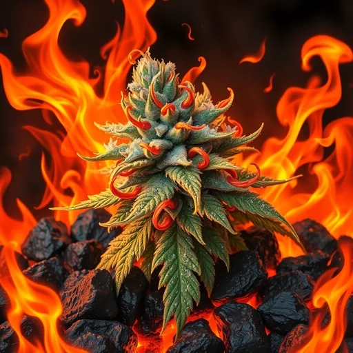 Strain art for Fire OG: an illustration, not a photo of the product