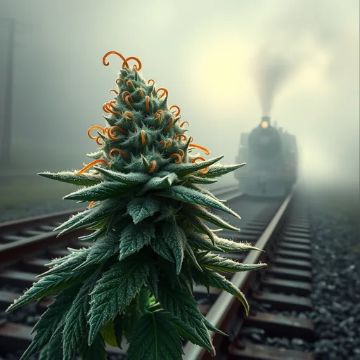 Strain art for Ghost Train Haze: an illustration, not a photo of the product