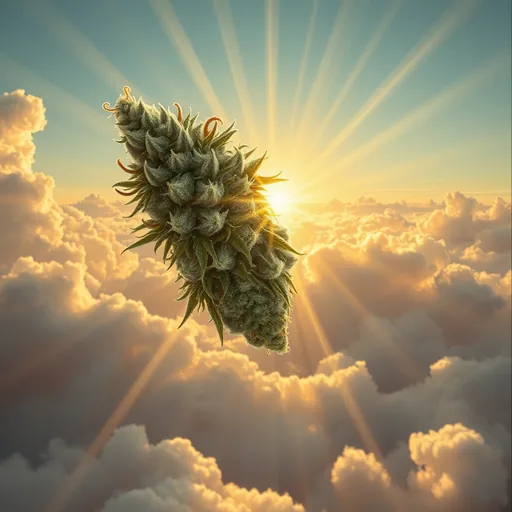 Strain art for God Bud: an illustration, not a photo of the product