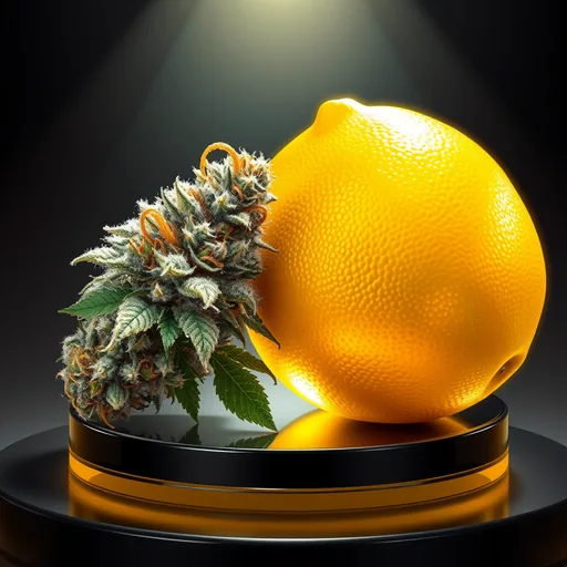 Strain art for Golden Lemon: an illustration, not a photo of the product