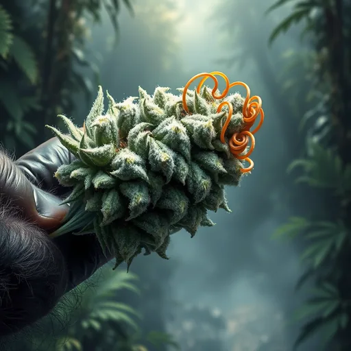 Strain art for Gorilla Glue: an illustration, not a photo of the product