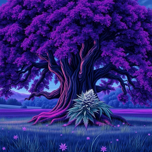 Strain art for Granddaddy Purple: an illustration, not a photo of the product