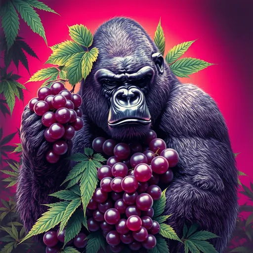 Strain art for Grape Ape: an illustration, not a photo of the product