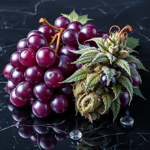 Strain art for Grape OG: an illustration, not a photo of the product