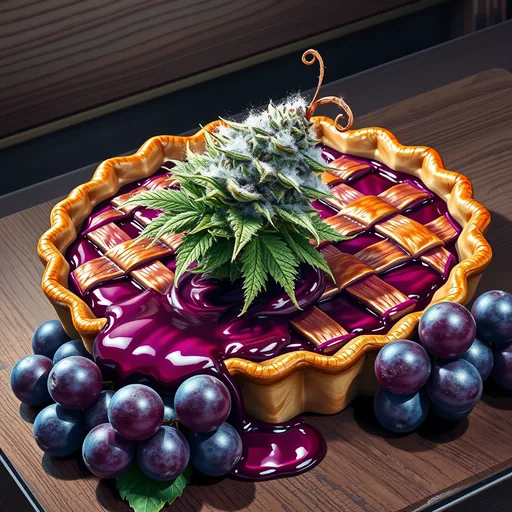 Strain art for Grape Pie: an illustration, not a photo of the product