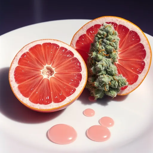 Strain art for Grapefruit: an illustration, not a photo of the product