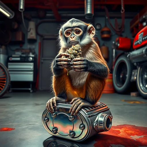 Strain art for Grease Monkey: an illustration, not a photo of the product