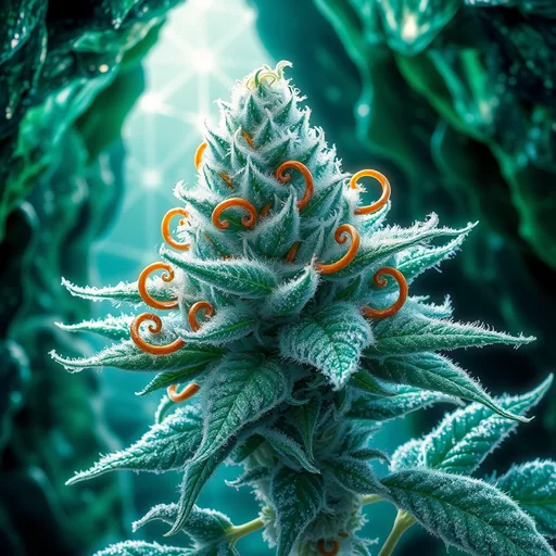 Strain art for Green Marvel: an illustration, not a photo of the product
