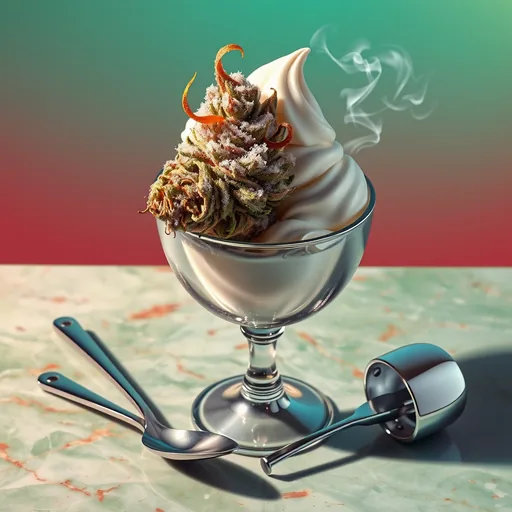 Strain art for Ice Cream Man: an illustration, not a photo of the product