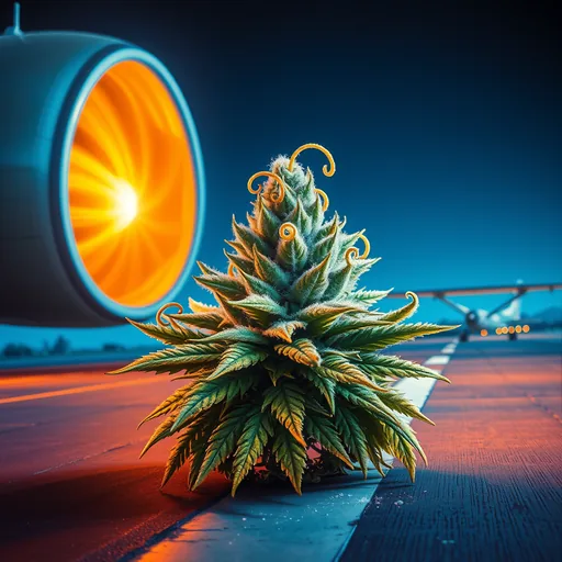 Strain art for Jet Fuel: an illustration, not a photo of the product