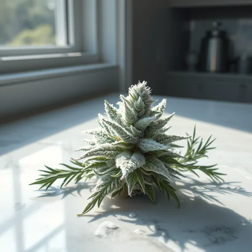 Strain art for Kosher Kush: an illustration, not a photo of the product