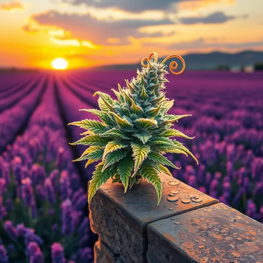 Strain art for Lavender: an illustration, not a photo of the product