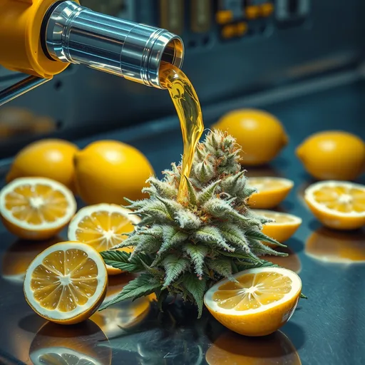Strain art for Lemon Diesel: an illustration, not a photo of the product