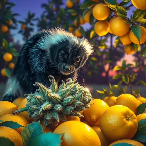 Strain art for Lemon Skunk: an illustration, not a photo of the product