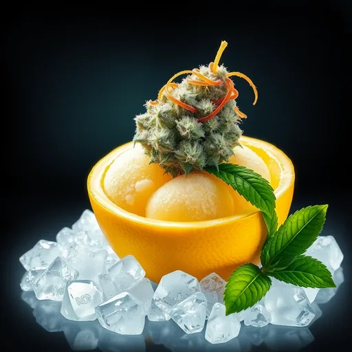 Strain art for Lemon Sorbet 3: an illustration, not a photo of the product