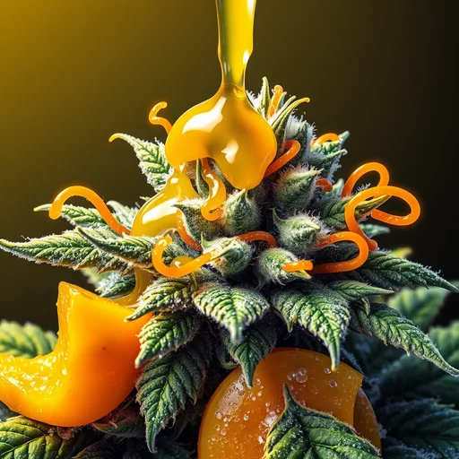 Strain art for Mango Glue: an illustration, not a photo of the product