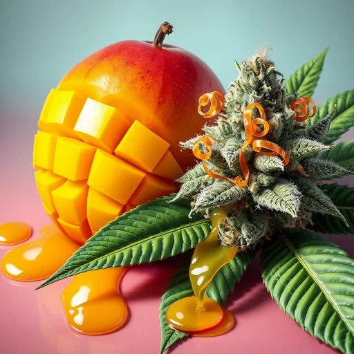 Strain art for Mango: an illustration, not a photo of the product