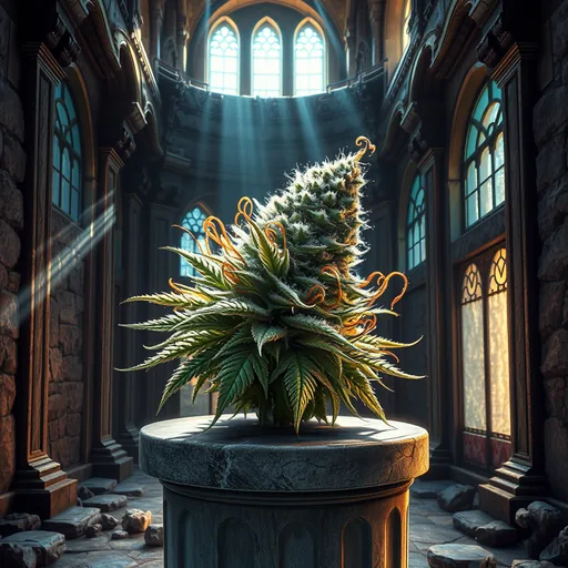 Strain art for Master Kush: an illustration, not a photo of the product