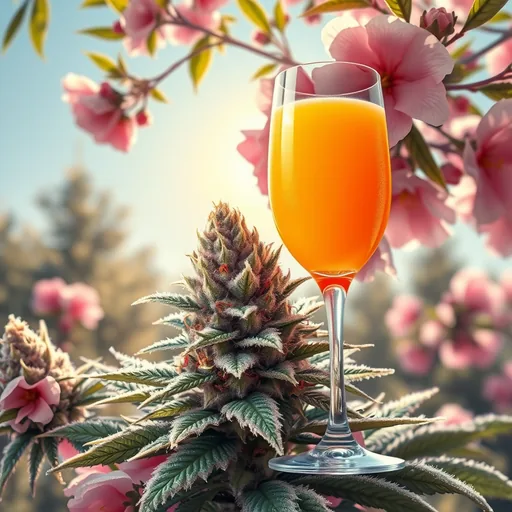 Strain art for Mimosa: an illustration, not a photo of the product