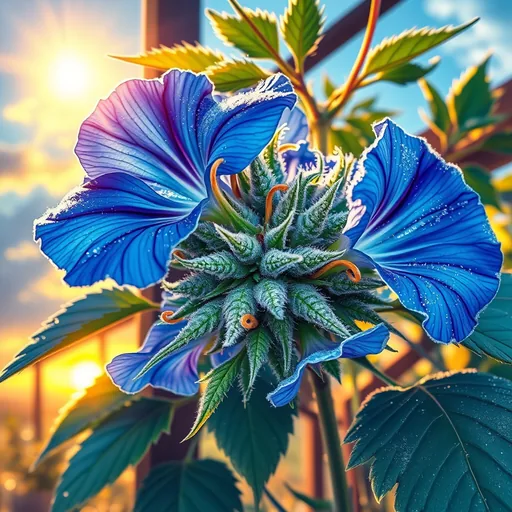 Strain art for Morning Glory: an illustration, not a photo of the product