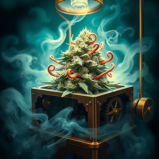 Strain art for Mystery Machine: an illustration, not a photo of the product