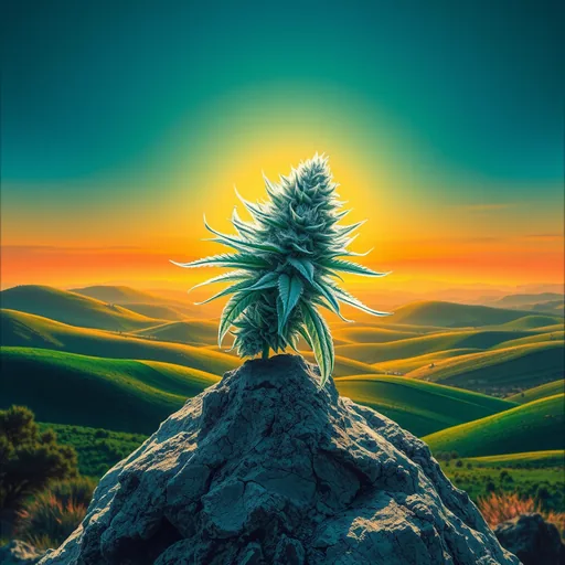Strain art for Nigerian Silver: an illustration, not a photo of the product