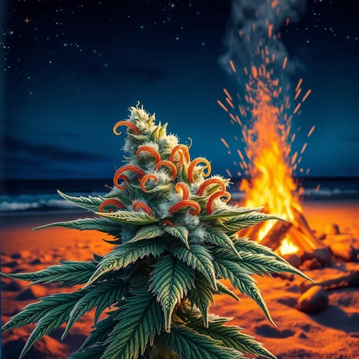 Strain art for Nightfire OG: an illustration, not a photo of the product