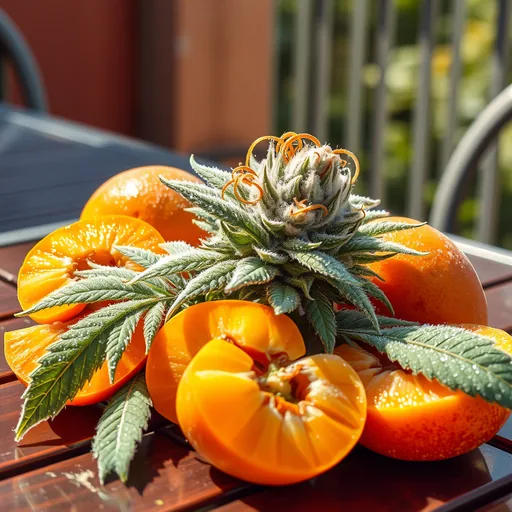 Strain art for Orange Apricot: an illustration, not a photo of the product