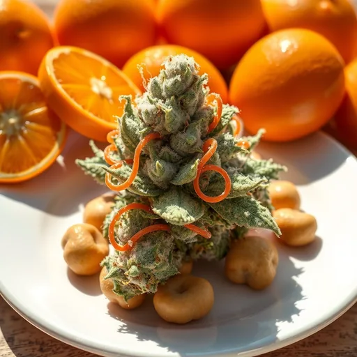 Strain art for Orange Cookies: an illustration, not a photo of the product