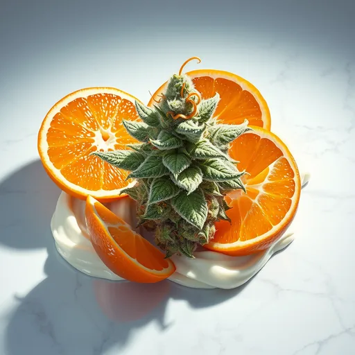 Strain art for Orange Cream: an illustration, not a photo of the product