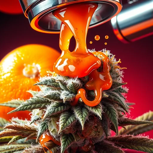 Strain art for Orange Crush: an illustration, not a photo of the product