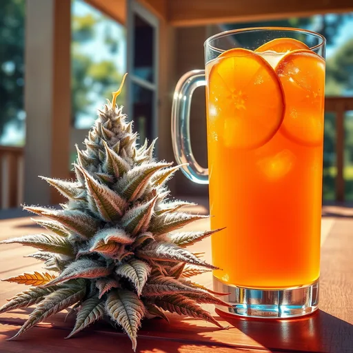 Strain art for Orangeade: an illustration, not a photo of the product