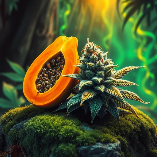 Strain art for Papayahuasca: an illustration, not a photo of the product