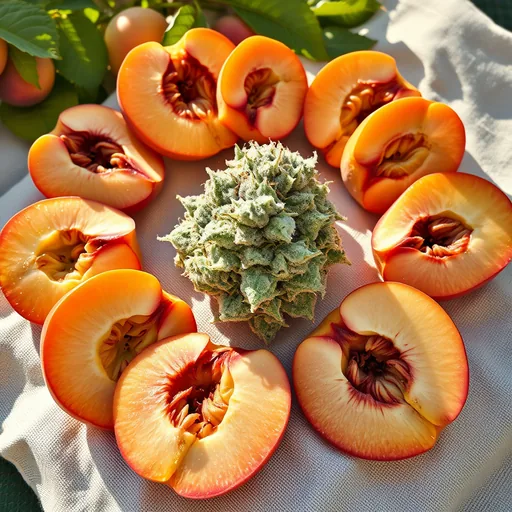 Strain art for Peach Ringz: an illustration, not a photo of the product
