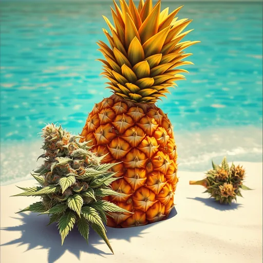 Strain art for Pineapple: an illustration, not a photo of the product